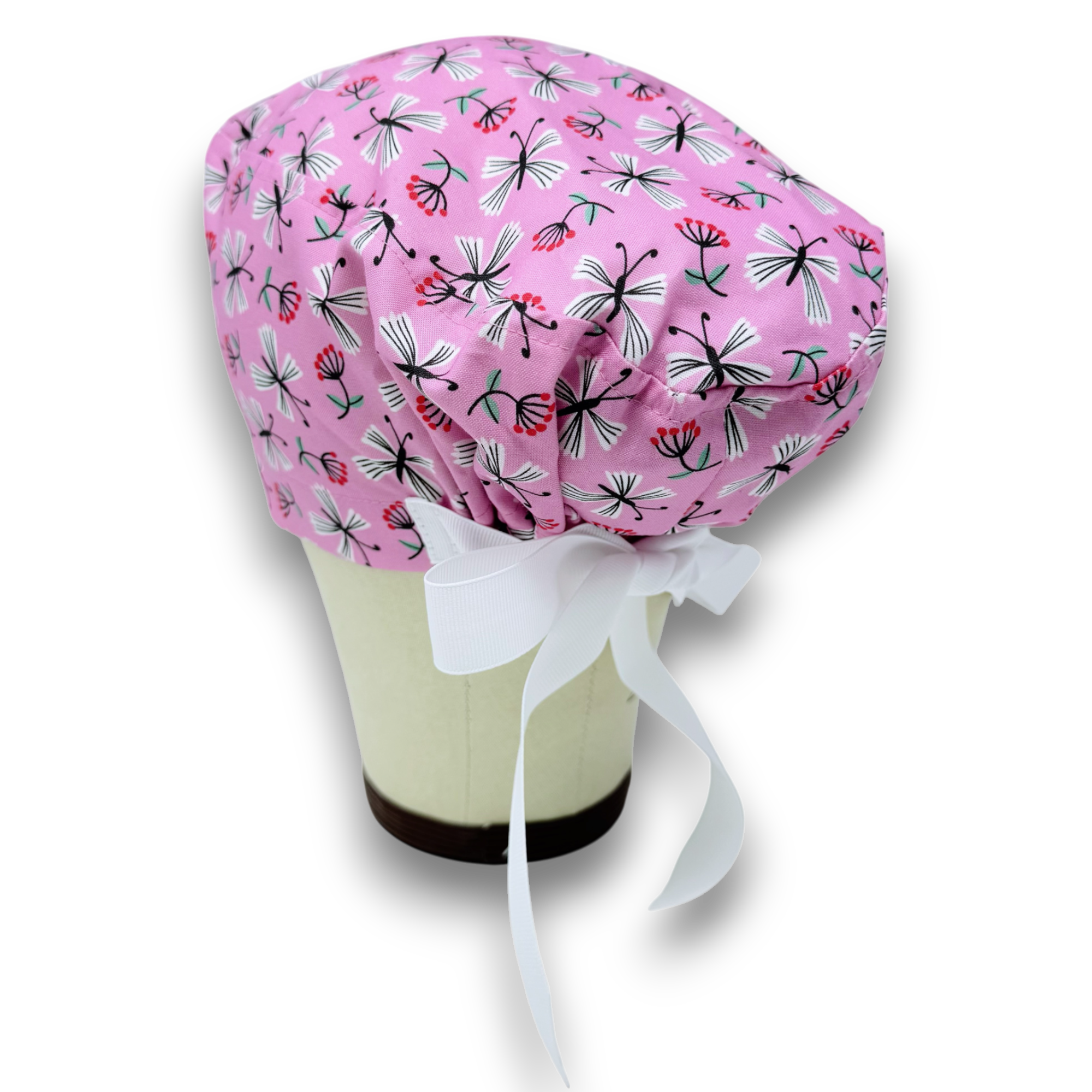 Charmingly Cheerful Euro scrub cap with ties for Women by Paradise Caps. Euro PLUS style.