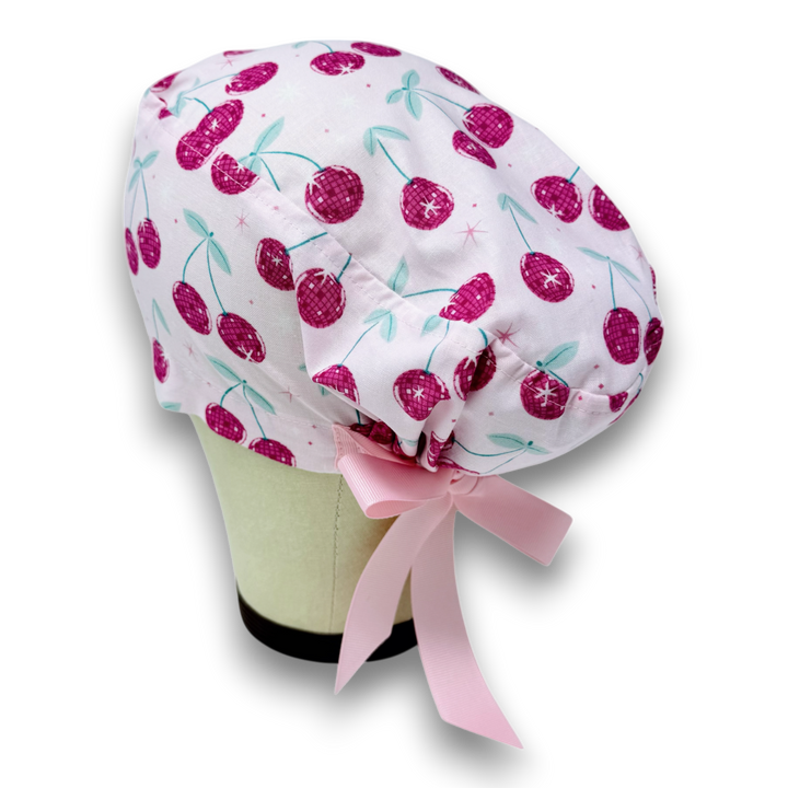 Cherry Euro scrub cap with ties for Women by Paradise Caps. Euro PLUS ...