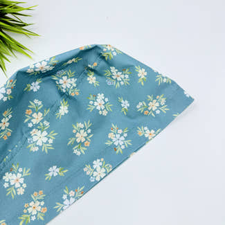 Sage Posies Euro Scrub Cap for Women with Satin Lined Option by Paradise Caps.