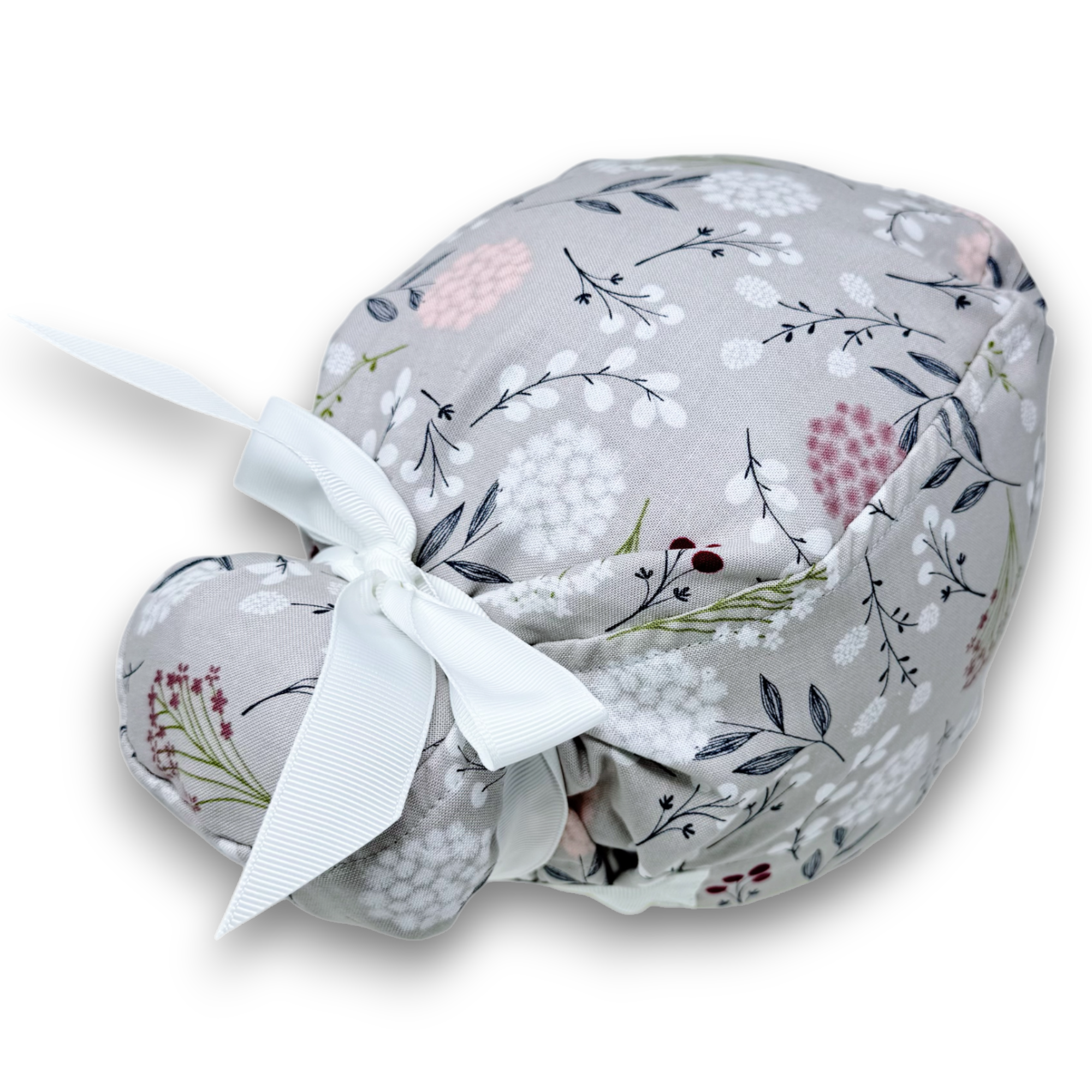 Flower Euro Euro scrub cap with ties for Women by Paradise Caps. Euro PLUS style.
