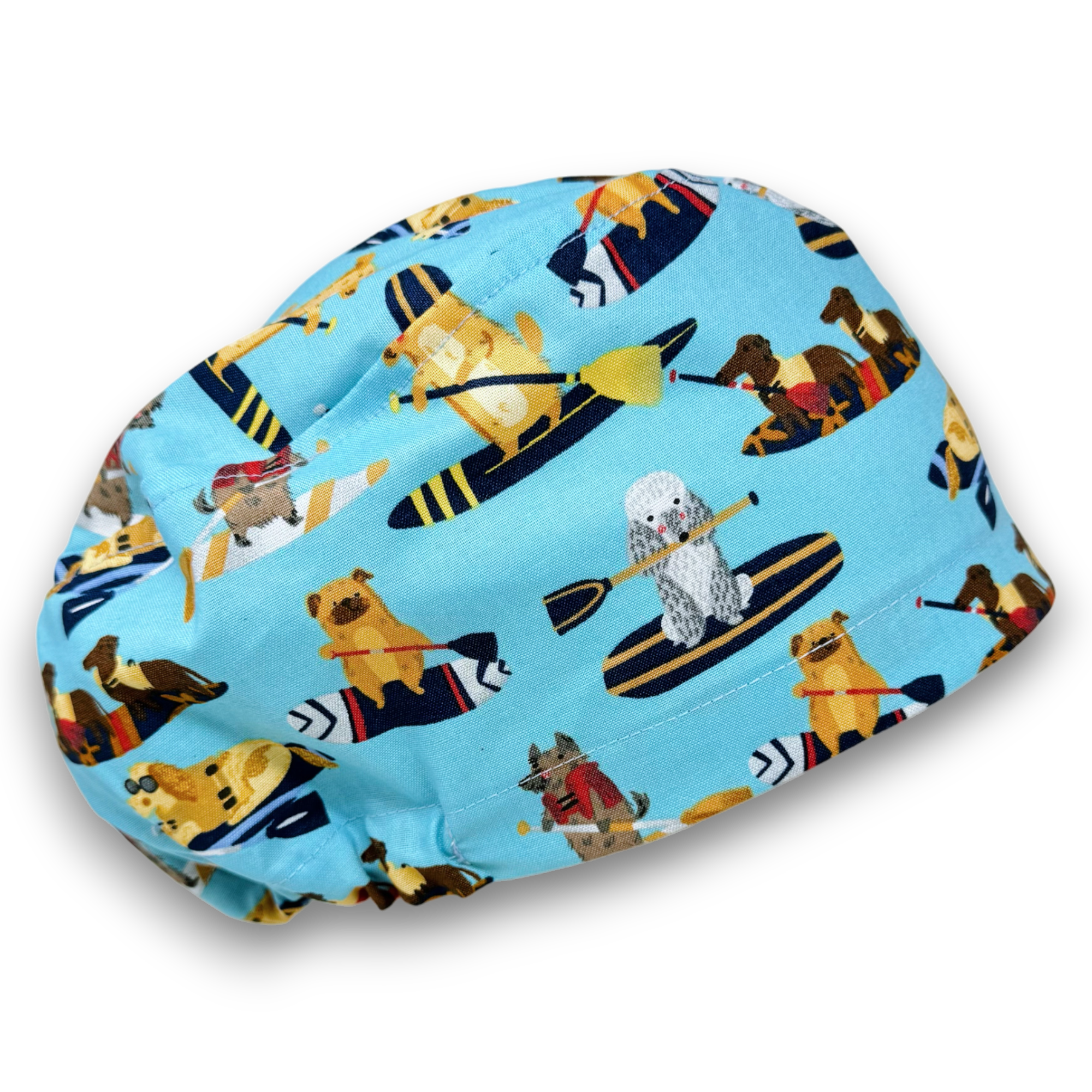 Dog Euro Scrub Cap for Women with Satin Lined Option by Paradise Caps.