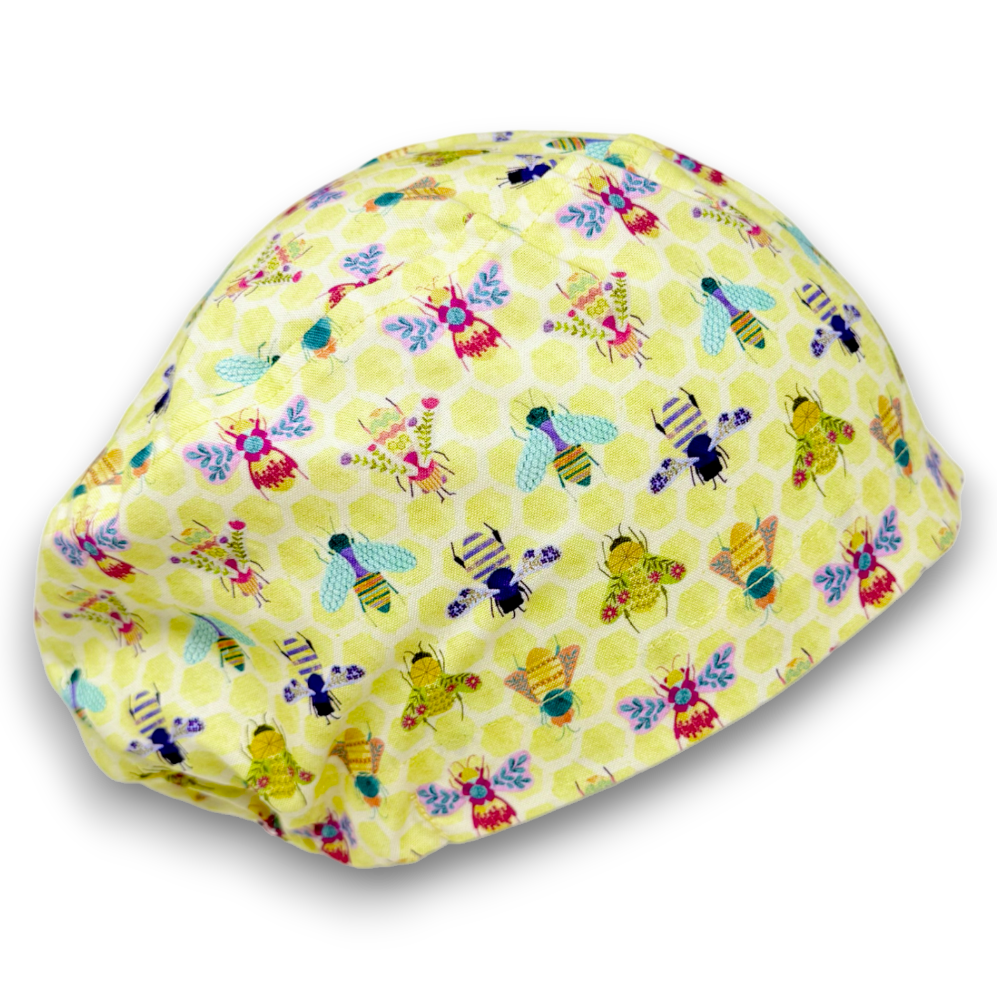 Bee Euro Scrub Cap for Women with Satin Lined Option by Paradise Caps.