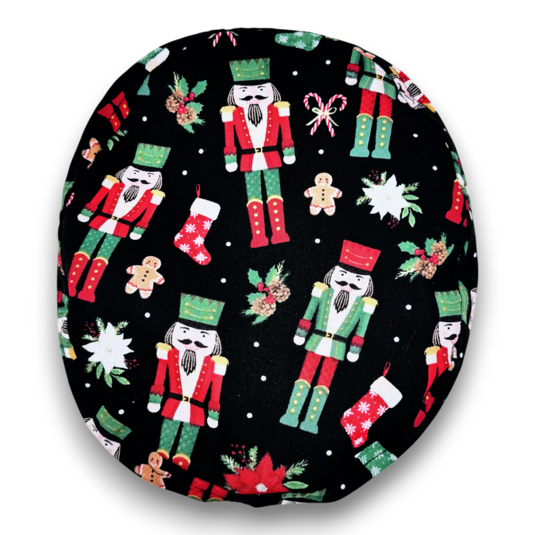 Christmas Nutcracker Euro Scrub Cap for Women with Satin Lined Option by Paradise Caps.