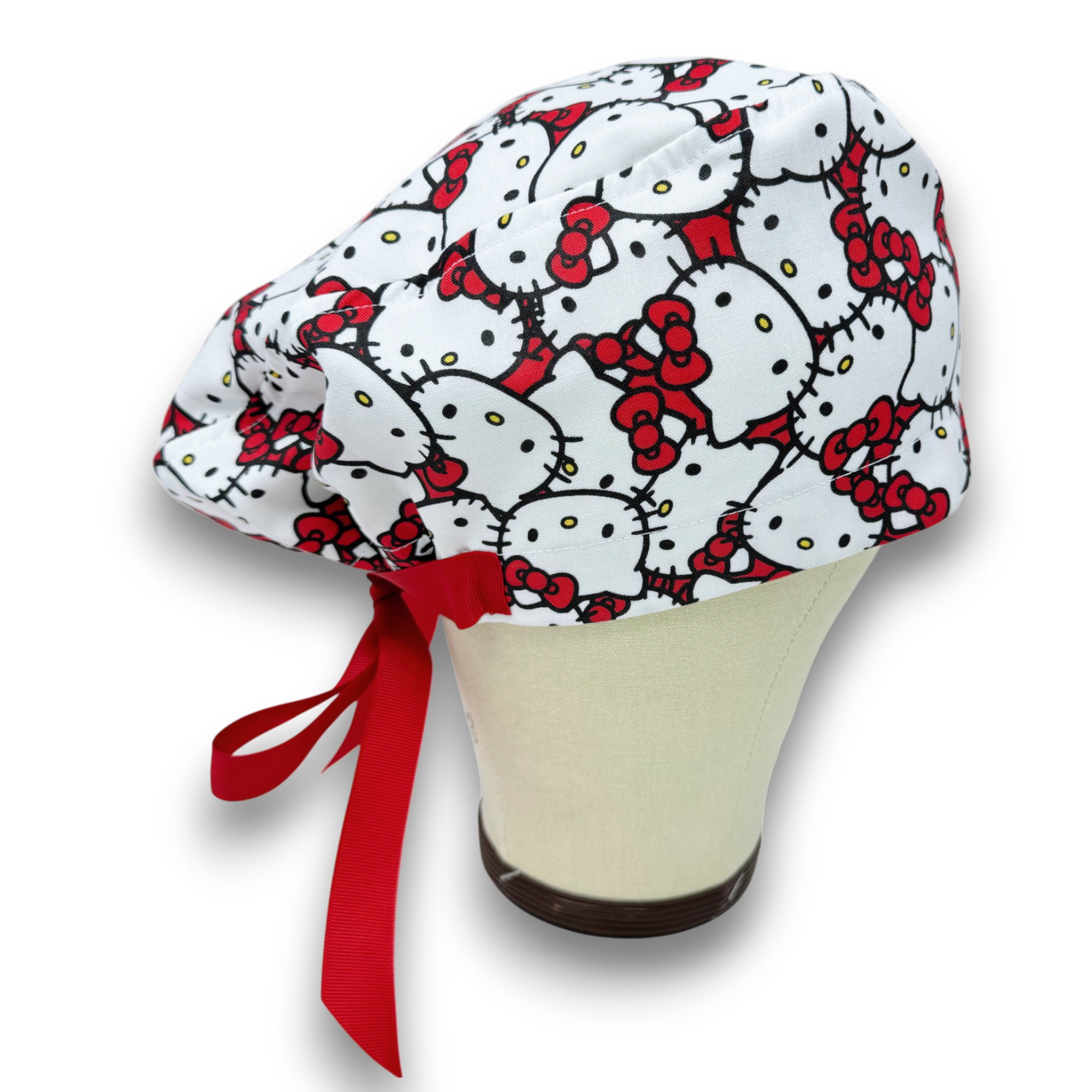 Euro scrub cap with ties for Women by Paradise Caps. Euro PLUS style.