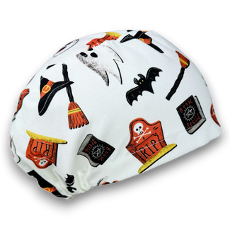 Halloween Euro Scrub Cap for Women with Satin Lined Option by Paradise Caps.