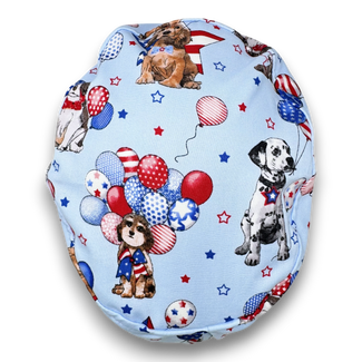 Dog Euro Scrub Cap for Women with Satin Lined Option by Paradise Caps.