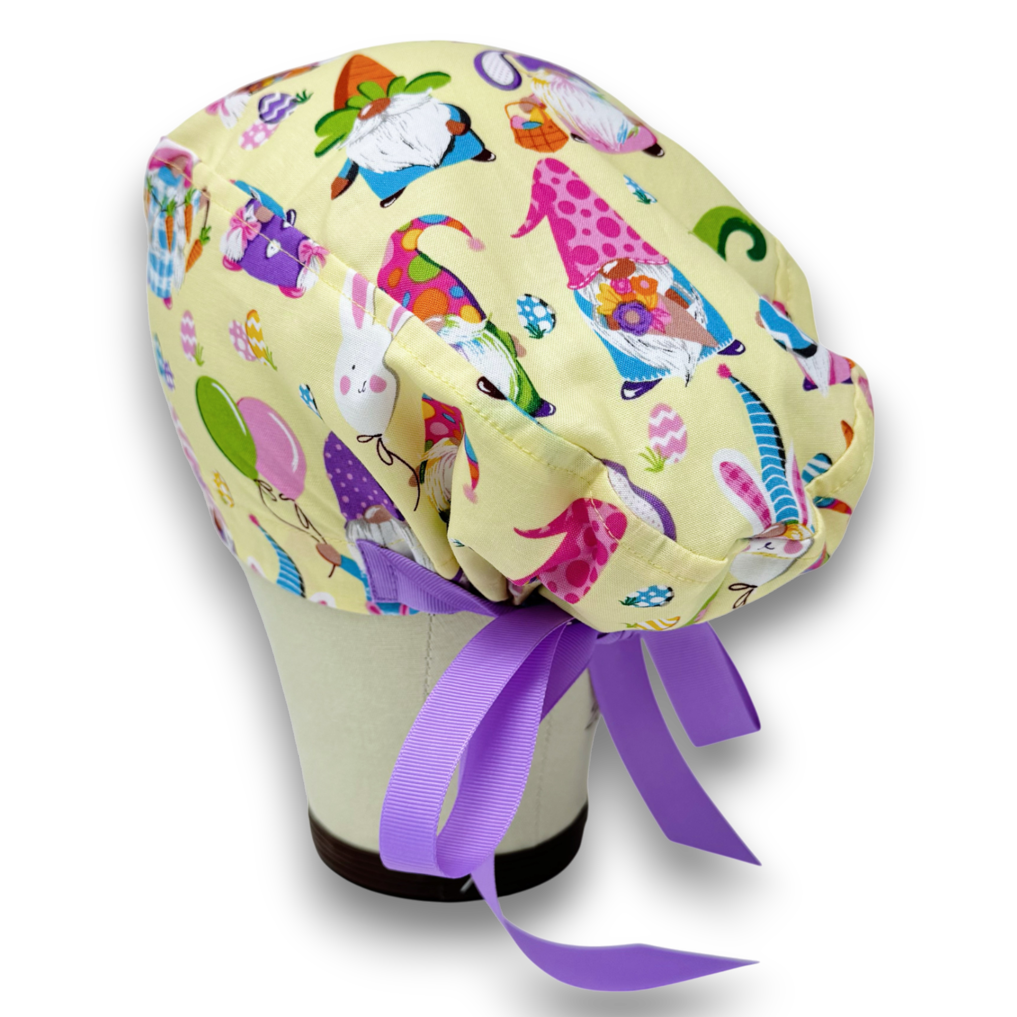 Easter Euro scrub cap with ties for Women by Paradise Caps. Euro PLUS style.