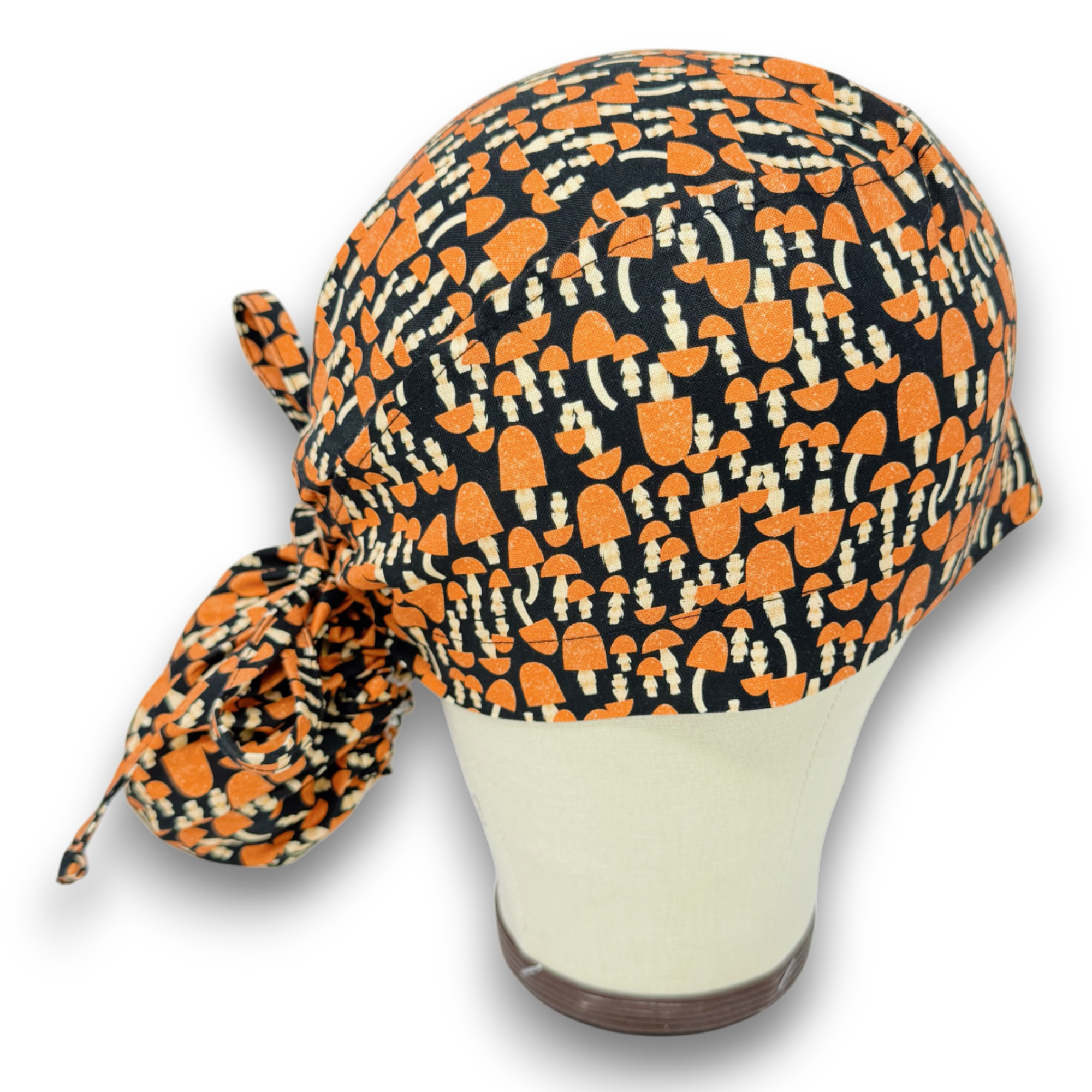 Mushroom Ponytail scrub cap for women with satin lined option by Paradise Caps.