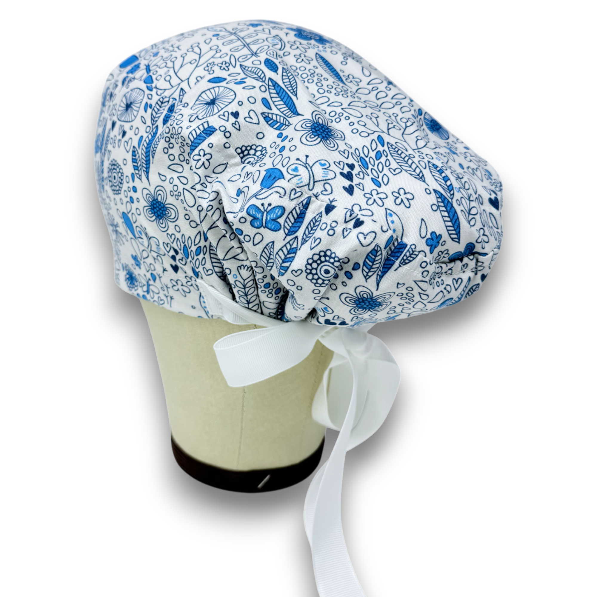 Euro scrub cap with ties for Women by Paradise Caps. Euro PLUS style.