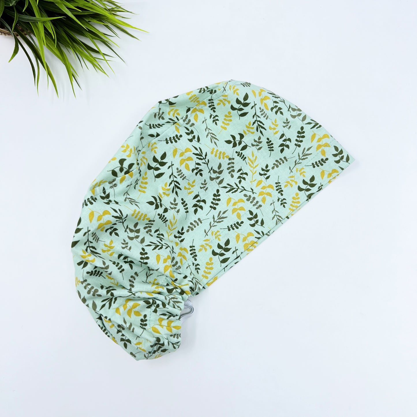 LEAVES MINT Euro Scrub Cap for Women, Surgical cap Satin Lined Option