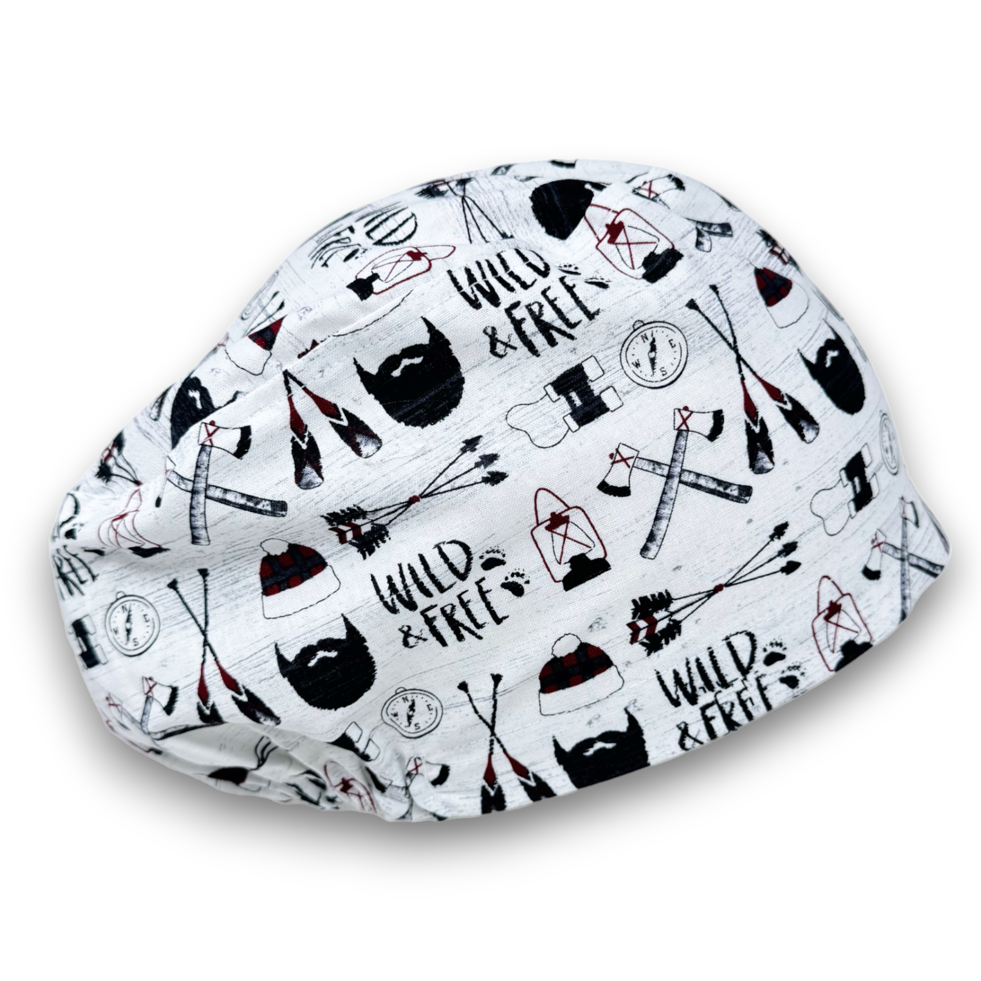 Wild and free Euro Scrub Cap for Women with Satin Lined Option by Paradise Caps.