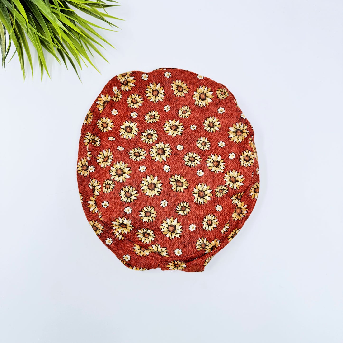 Autumn Flowers Euro Scrub Cap for Women, Surgical cap Satin Lined Option