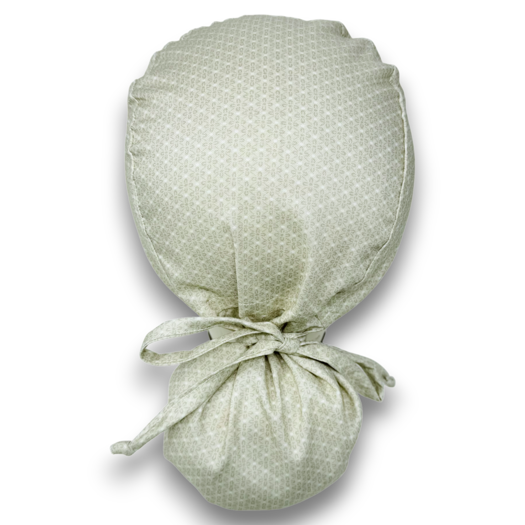 Beige Ponytail scrub cap for women with satin lined option by Paradise Caps.