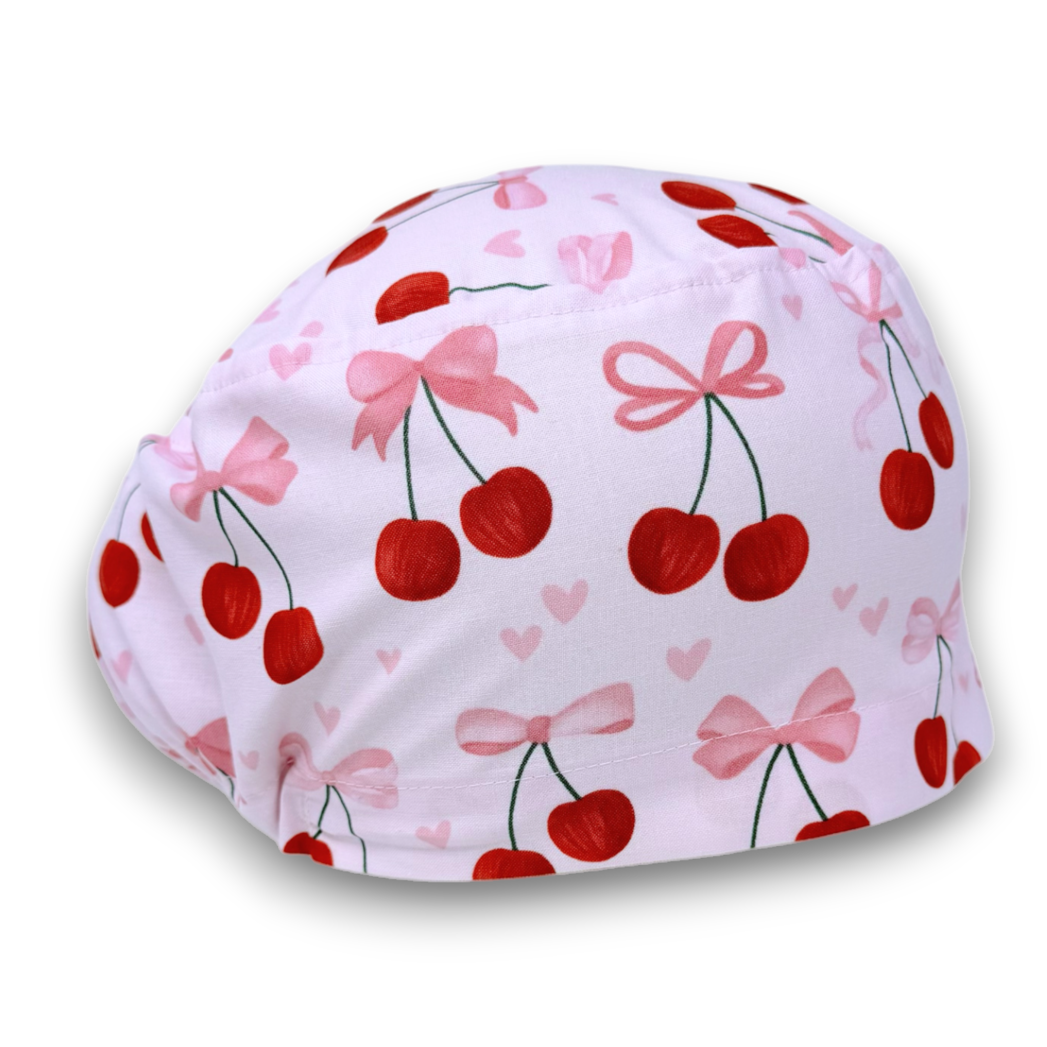 Valentine's day Euro Scrub Cap for Women with Satin Lined Option by Paradise Caps.