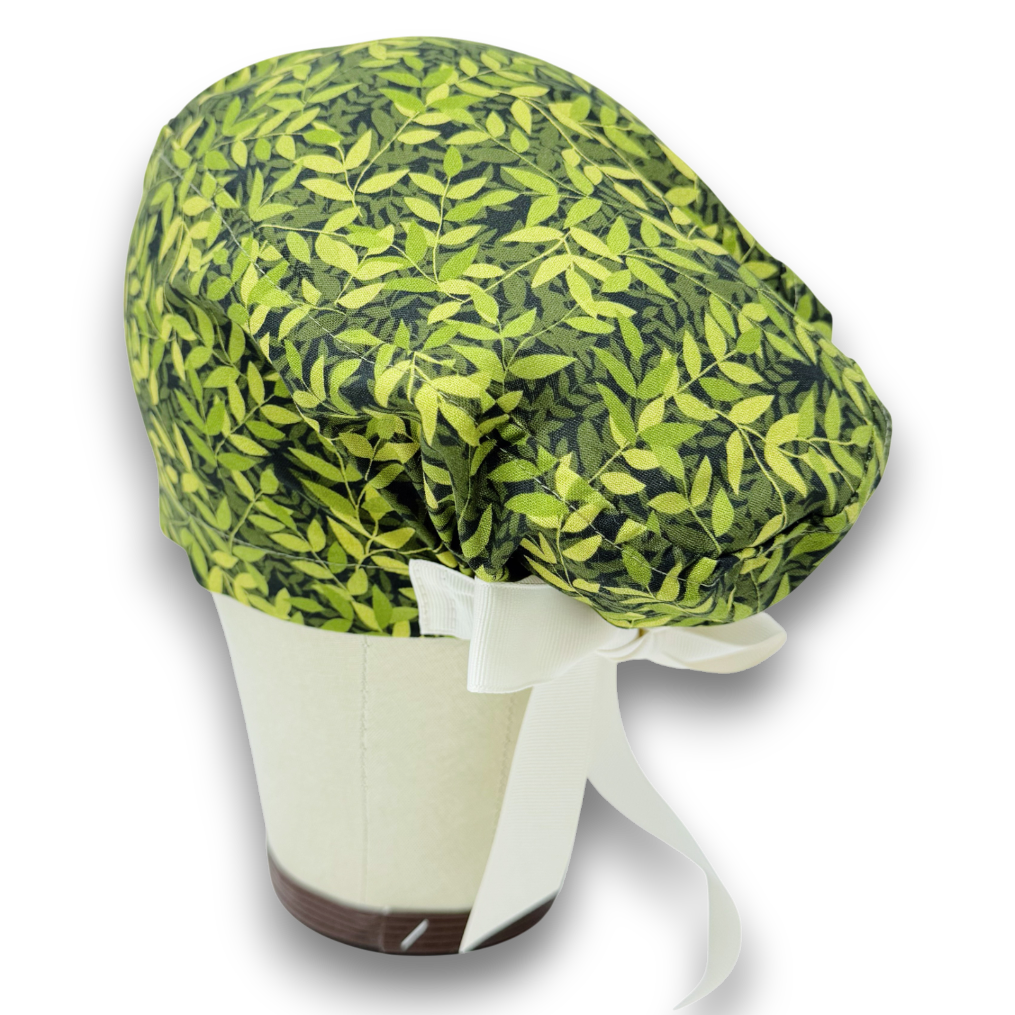 Plant Euro scrub cap with ties for Women by Paradise Caps. Euro PLUS style.