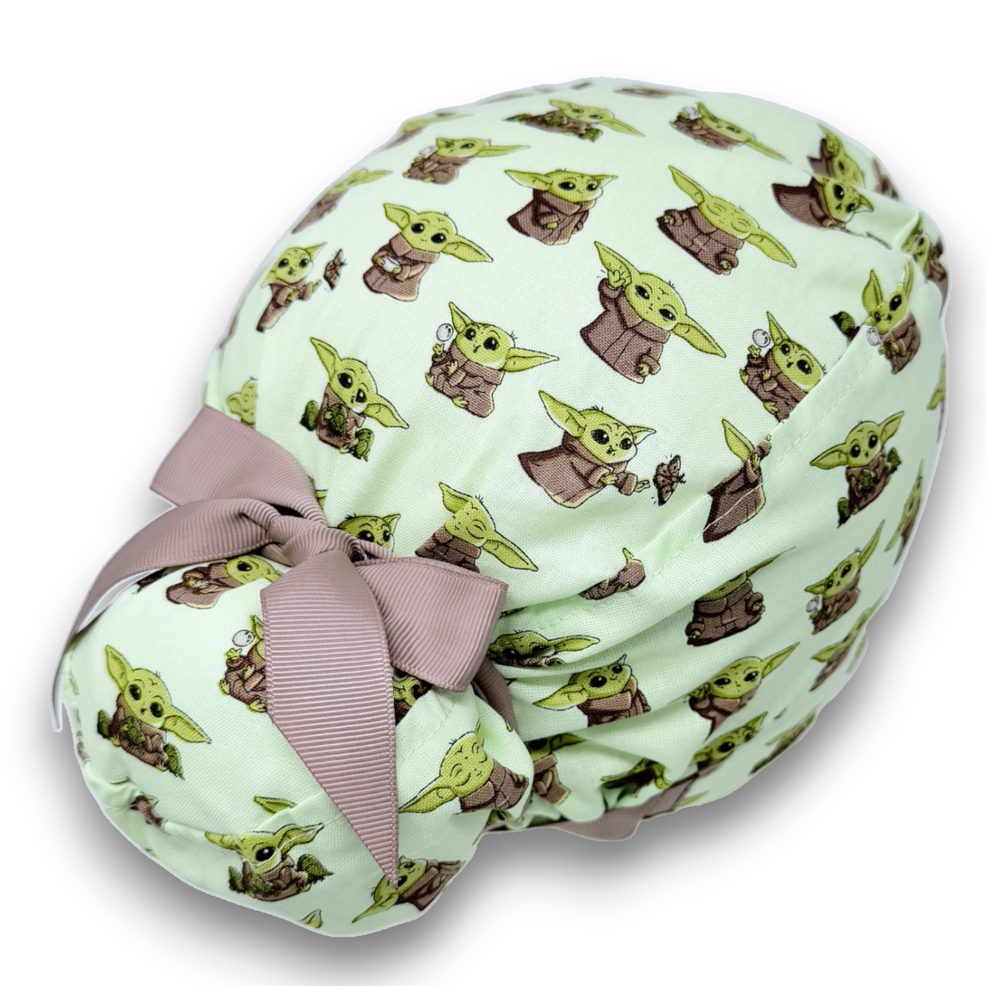 Baby yoda Euro scrub cap with ties for Women by Paradise Caps. Euro PLUS style.