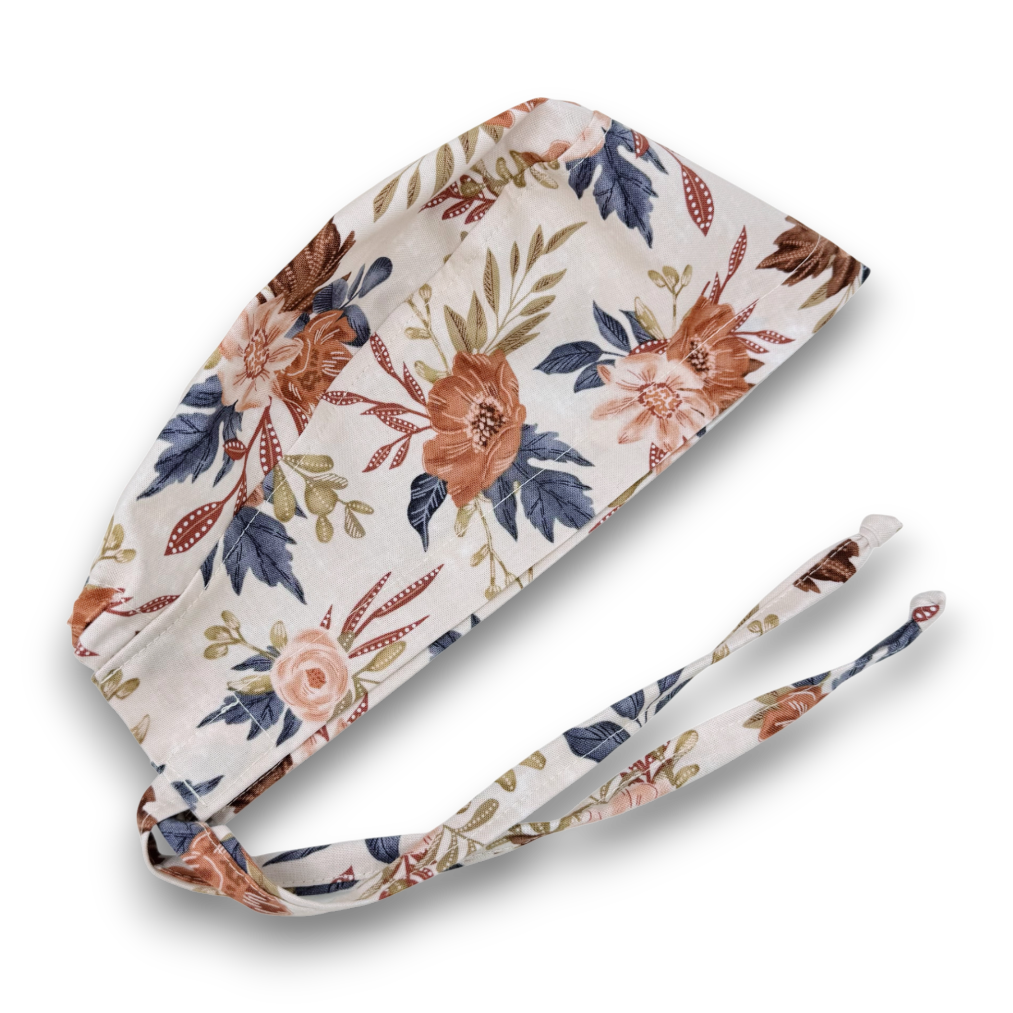 Floral Skull tie-back style surgical scrub cap by Paradise Caps. Fall ...