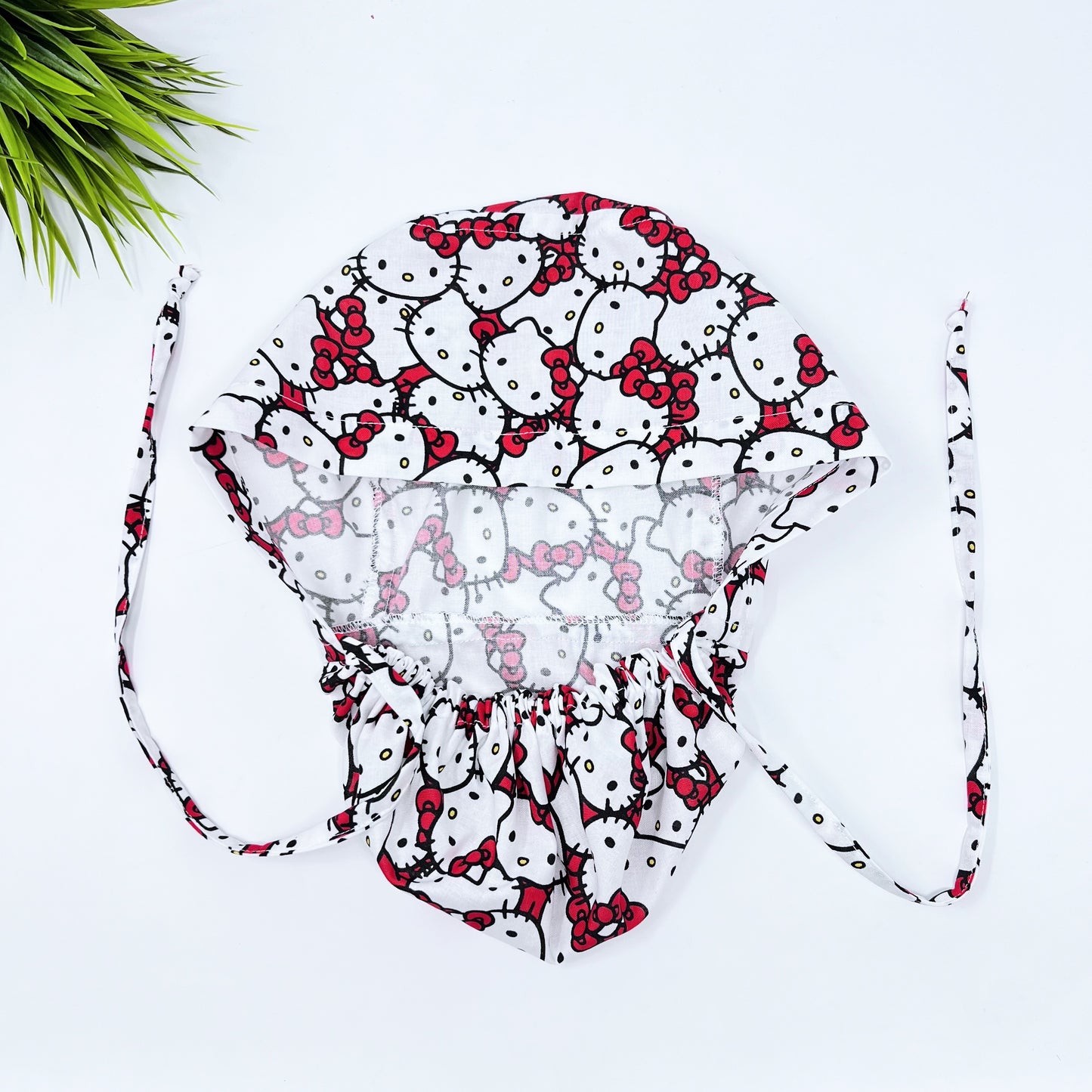 Hello Kitty scrub cap, ponytail scrub cap