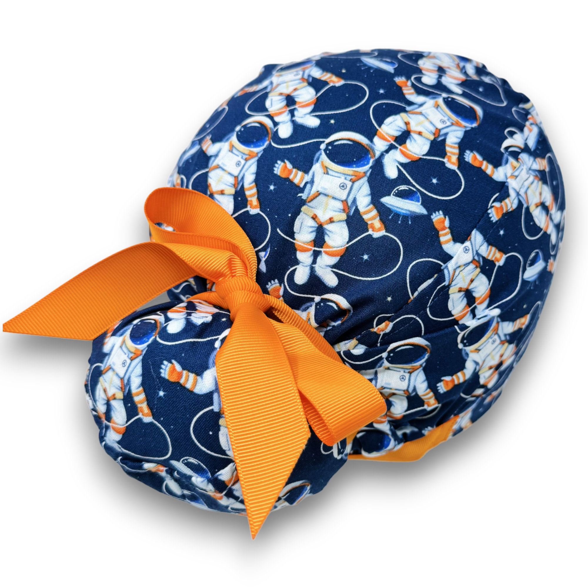Astronaut Euro scrub cap with ties for Women by Paradise Caps. Euro PLUS style.