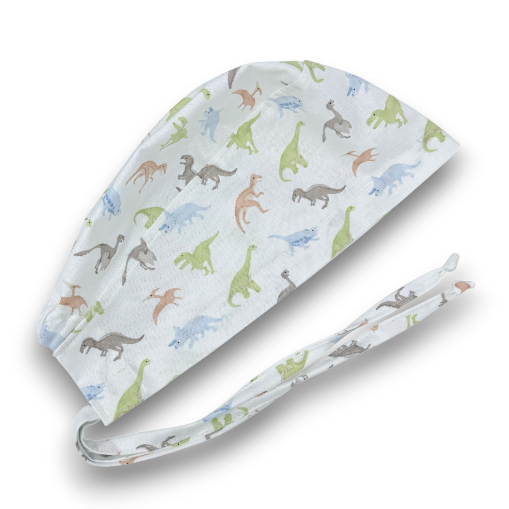 Dino Skull tie-back style surgical scrub cap for men by Paradise Caps.