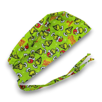 Christmas Skull tie-back style surgical scrub cap for men by Paradise Caps.