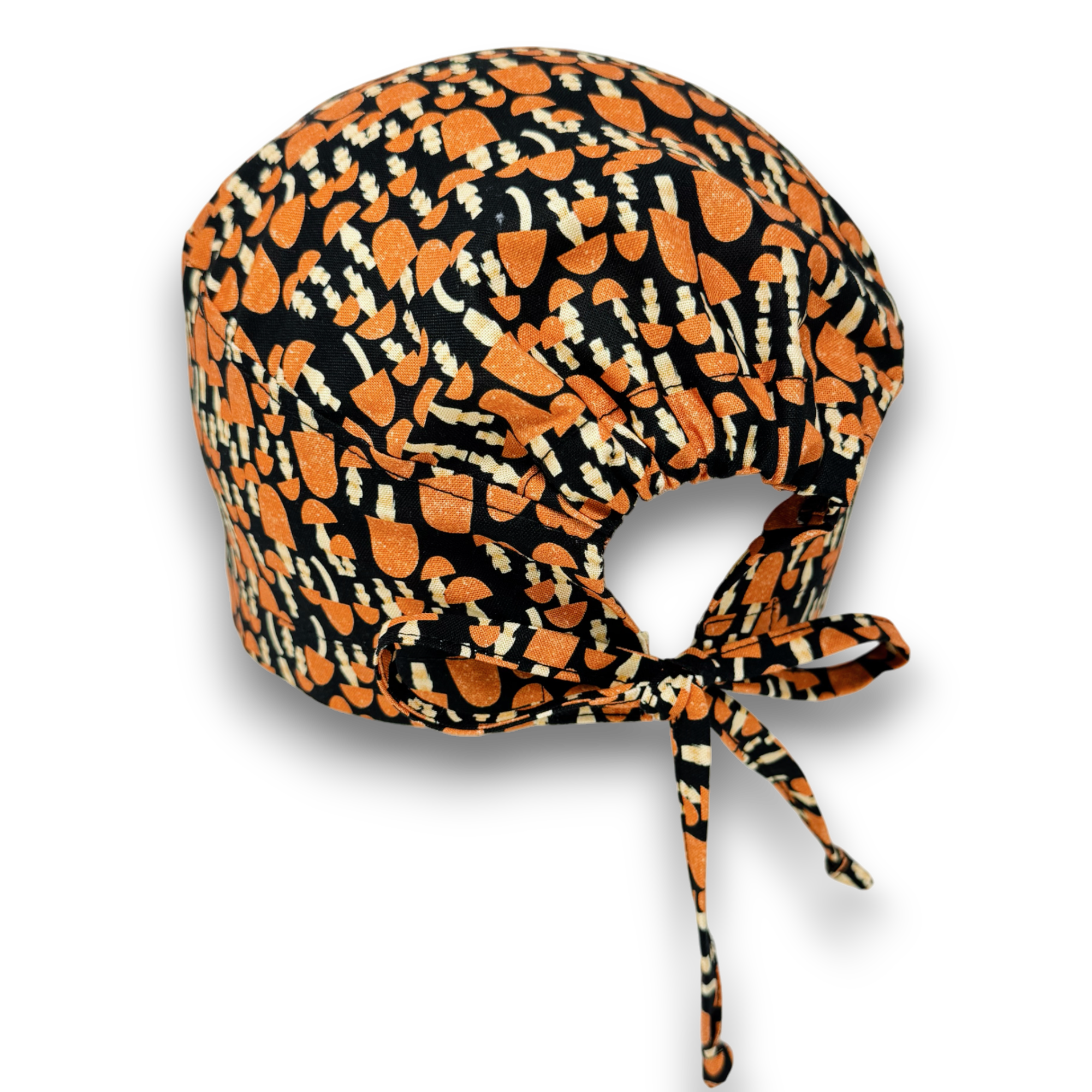 Mushroom Skull tie-back style surgical scrub cap for men by Paradise Caps.
