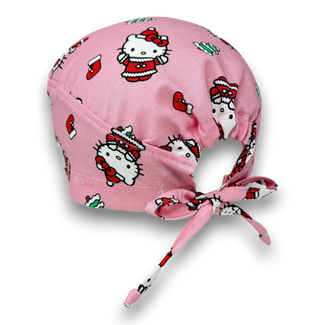 Christmas Skull tie-back style surgical scrub cap for men by Paradise Caps.