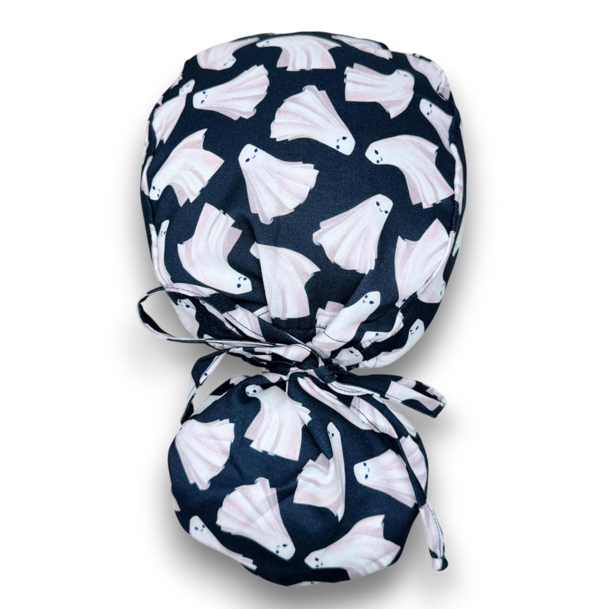 Haunted garden Ponytail scrub cap for women with satin lined option by Paradise Caps.