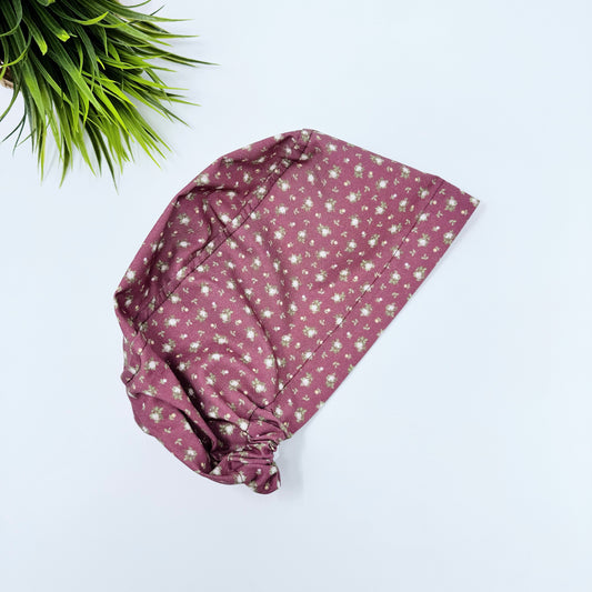 First blush Euro Scrub Cap for Women, Surgical cap Satin Lined Option.