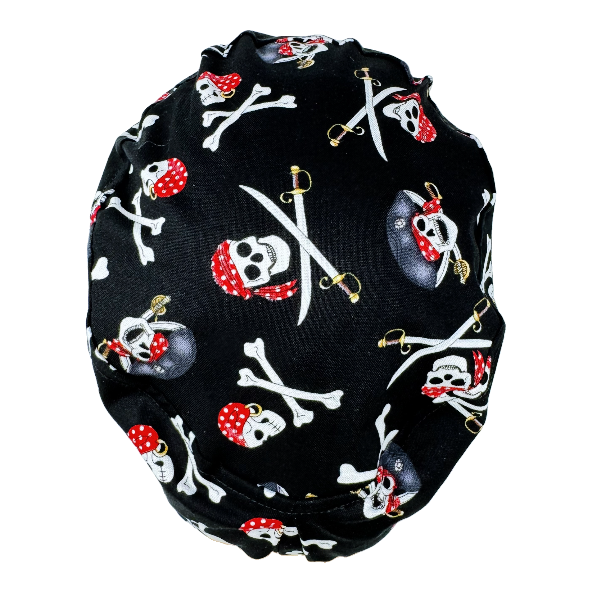 Pirate Euro Scrub Cap for Women with Satin Lined Option by Paradise Caps.