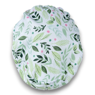 Floral Euro Scrub Cap for Women with Satin Lined Option by Paradise Caps.