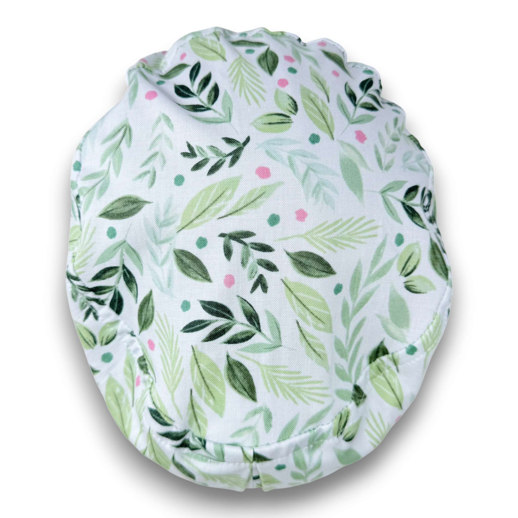Floral Euro Scrub Cap for Women with Satin Lined Option by Paradise Caps.