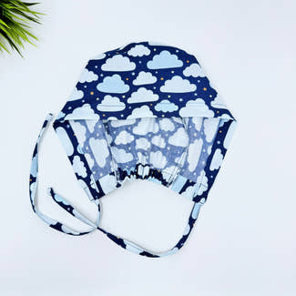 Clouds Skull tie-back style surgical scrub cap for men by Paradise Caps.