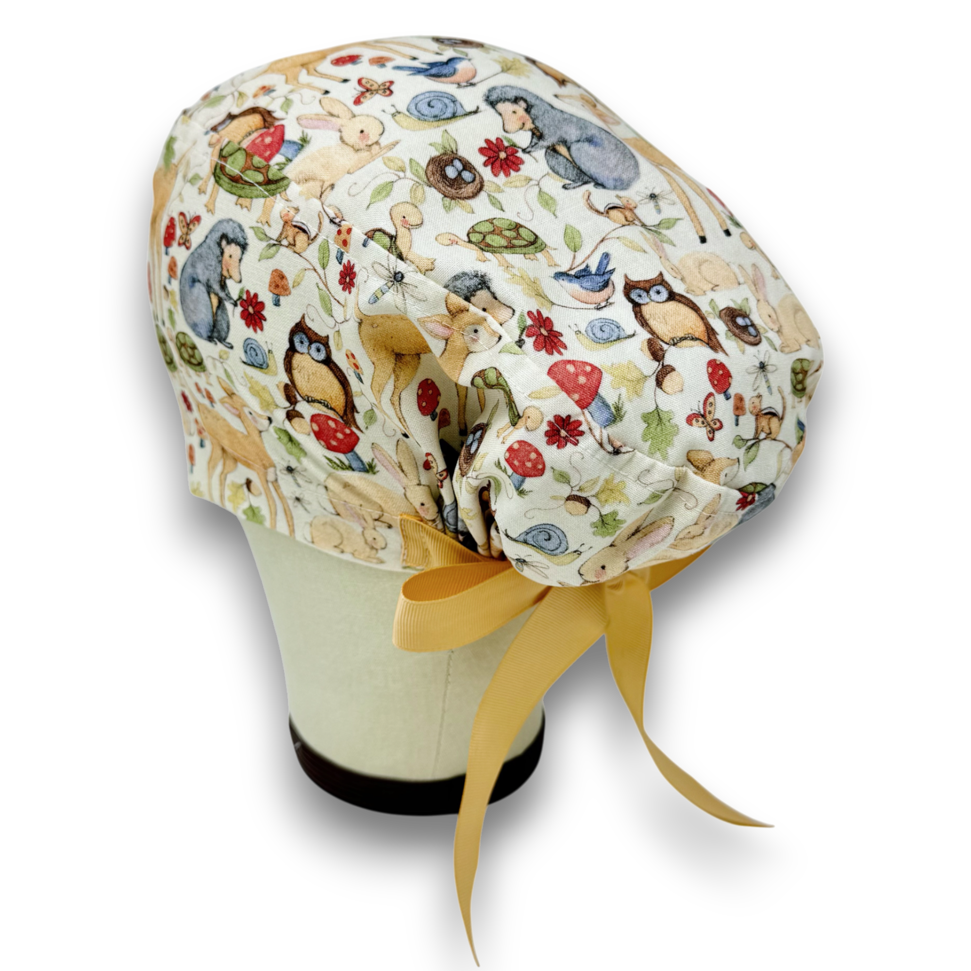 Animal Euro scrub cap with ties for Women by Paradise Caps. Euro PLUS style.