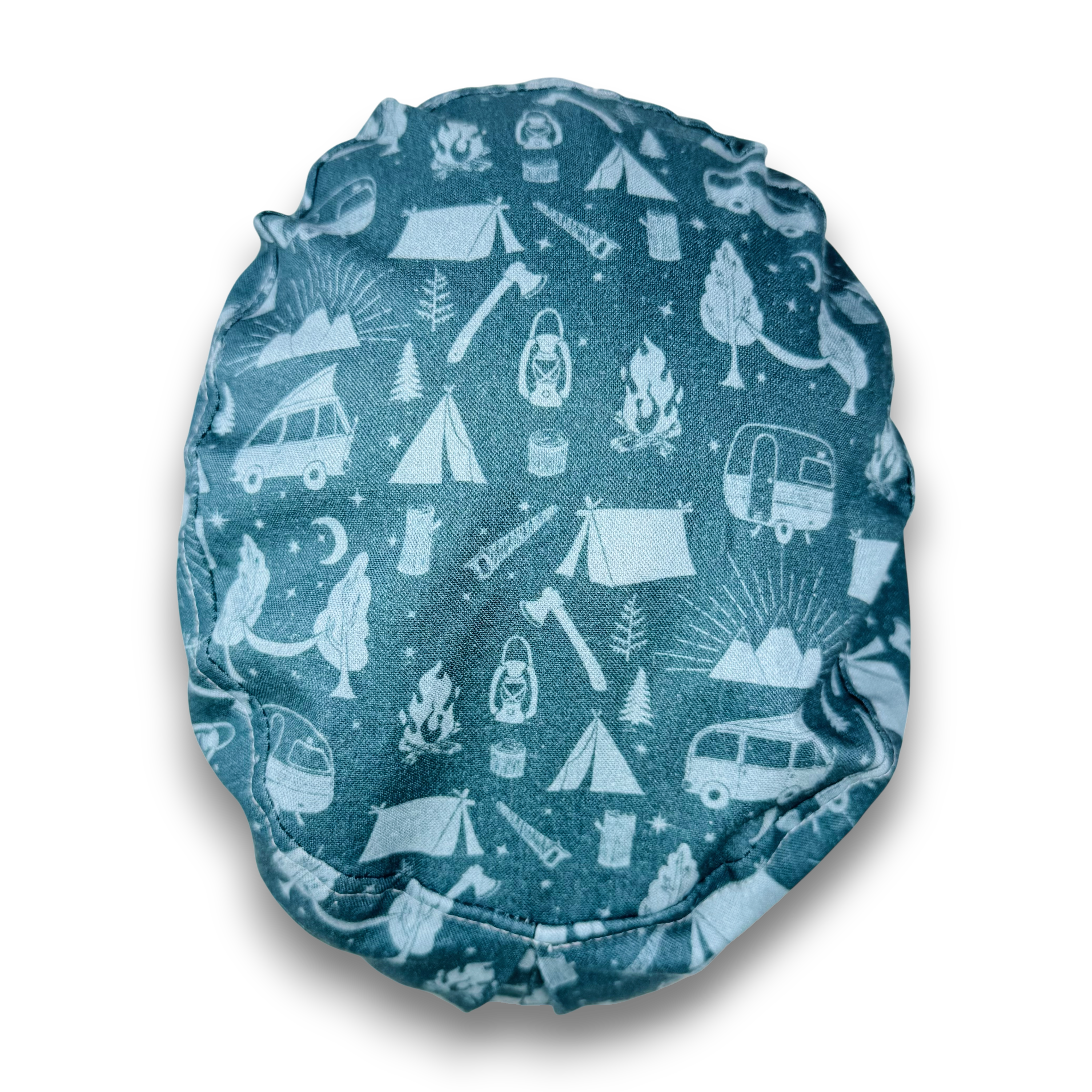 Euro scrub cap for women. Midnight Camp European satin lined surgical hat by Paradise Caps.
