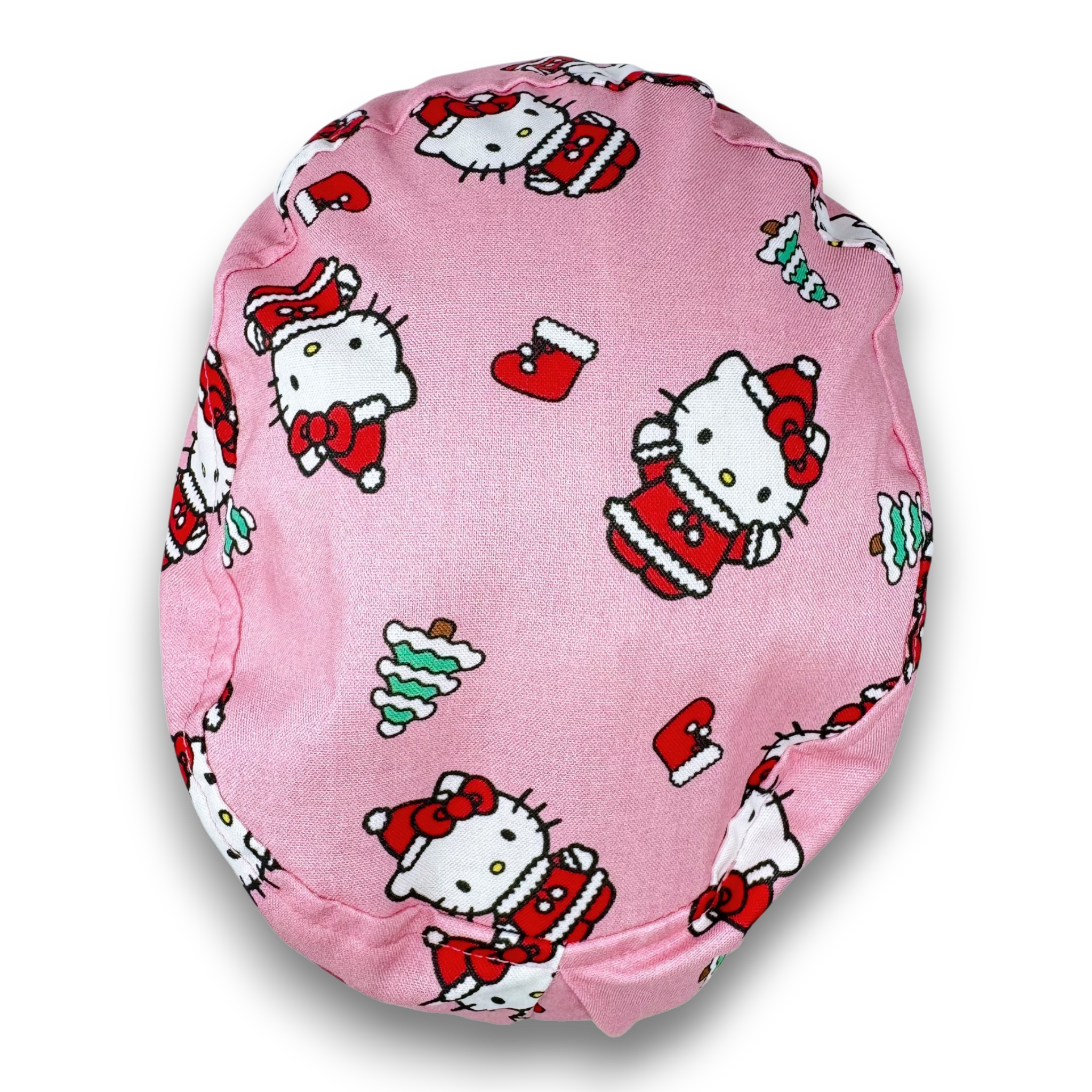Christmas Euro Scrub Cap for Women with Satin Lined Option by Paradise Caps.
