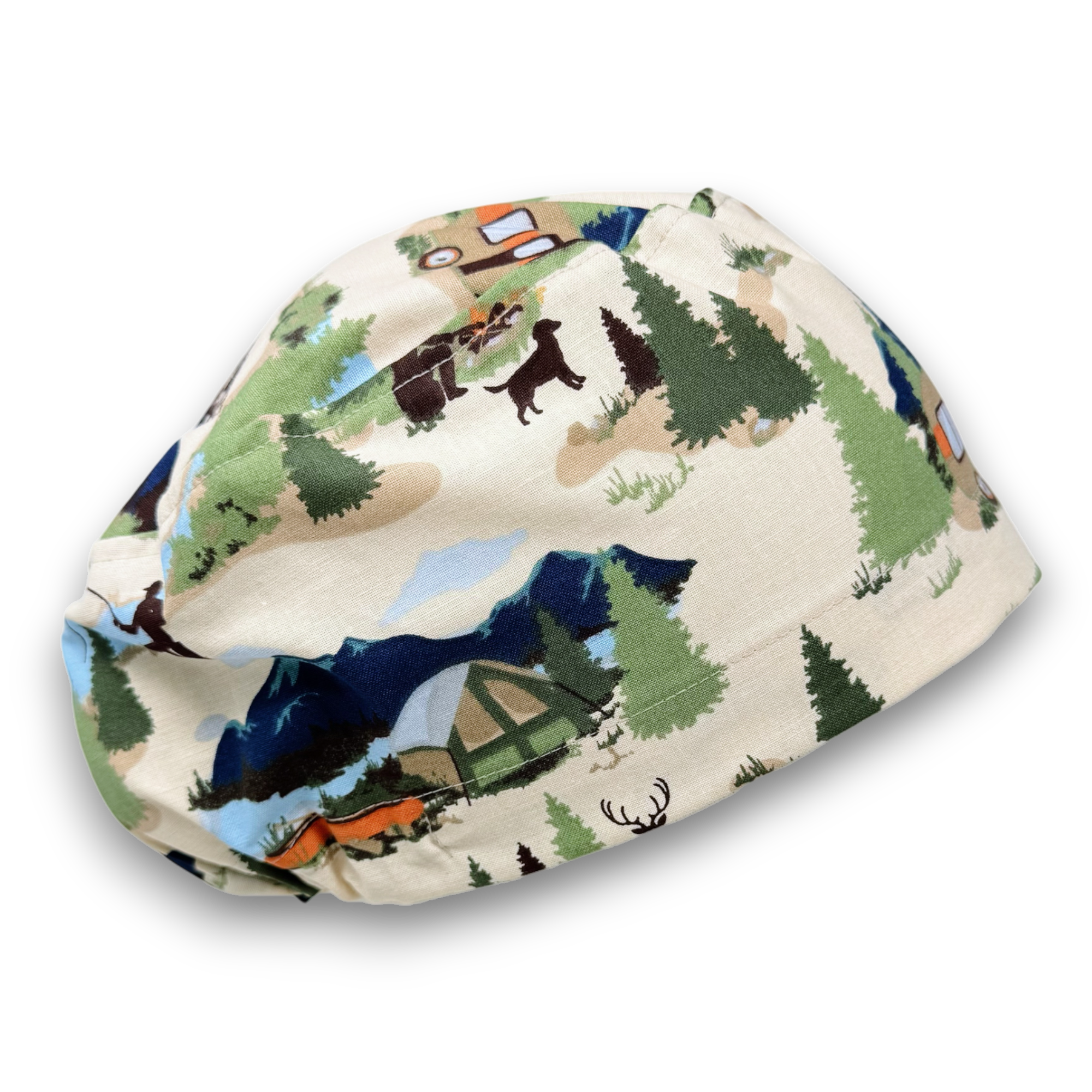 Camping Euro Scrub Cap for Women with Satin Lined Option by Paradise Caps.