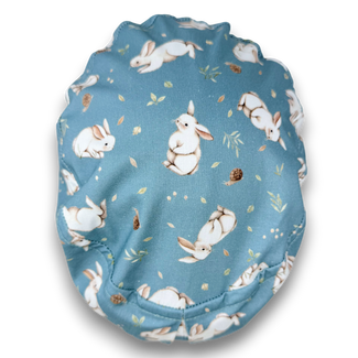 Sage Bunnies Euro Scrub Cap for Women with Satin Lined Option by Paradise Caps.