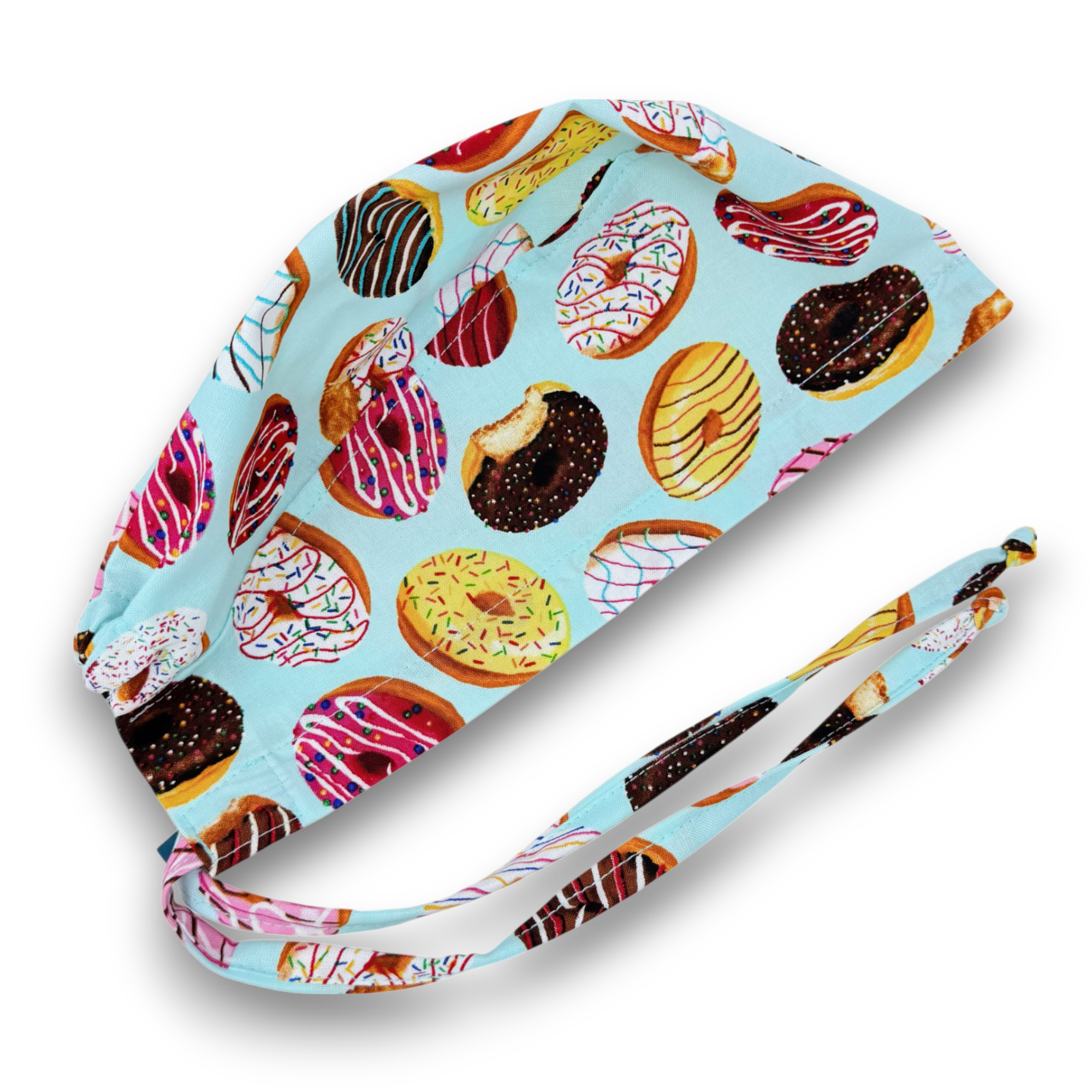 Donut Skull tie-back style surgical scrub cap by Paradise Caps.
