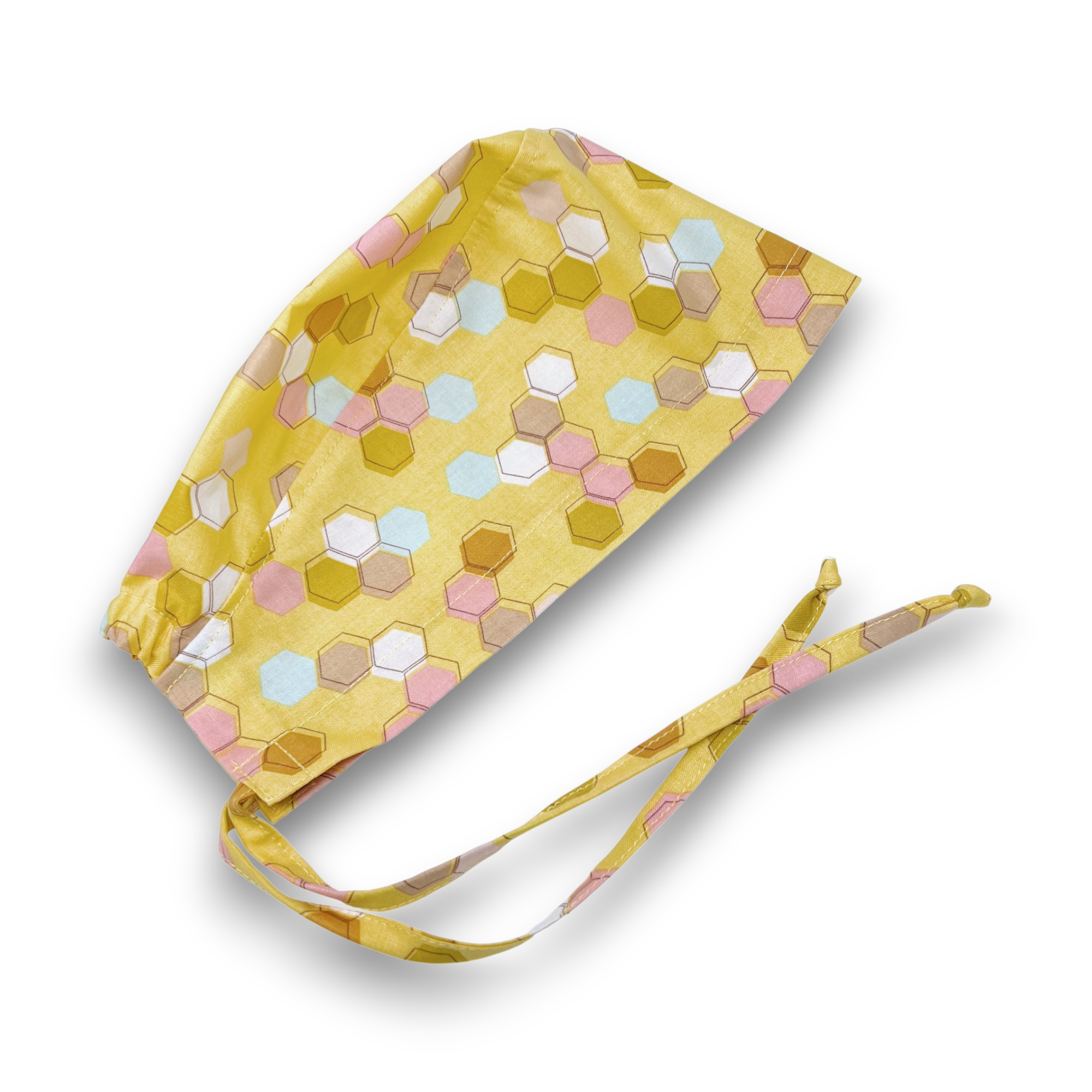 Honeycomb Skull tie-back style surgical scrub cap for men by Paradise Caps.