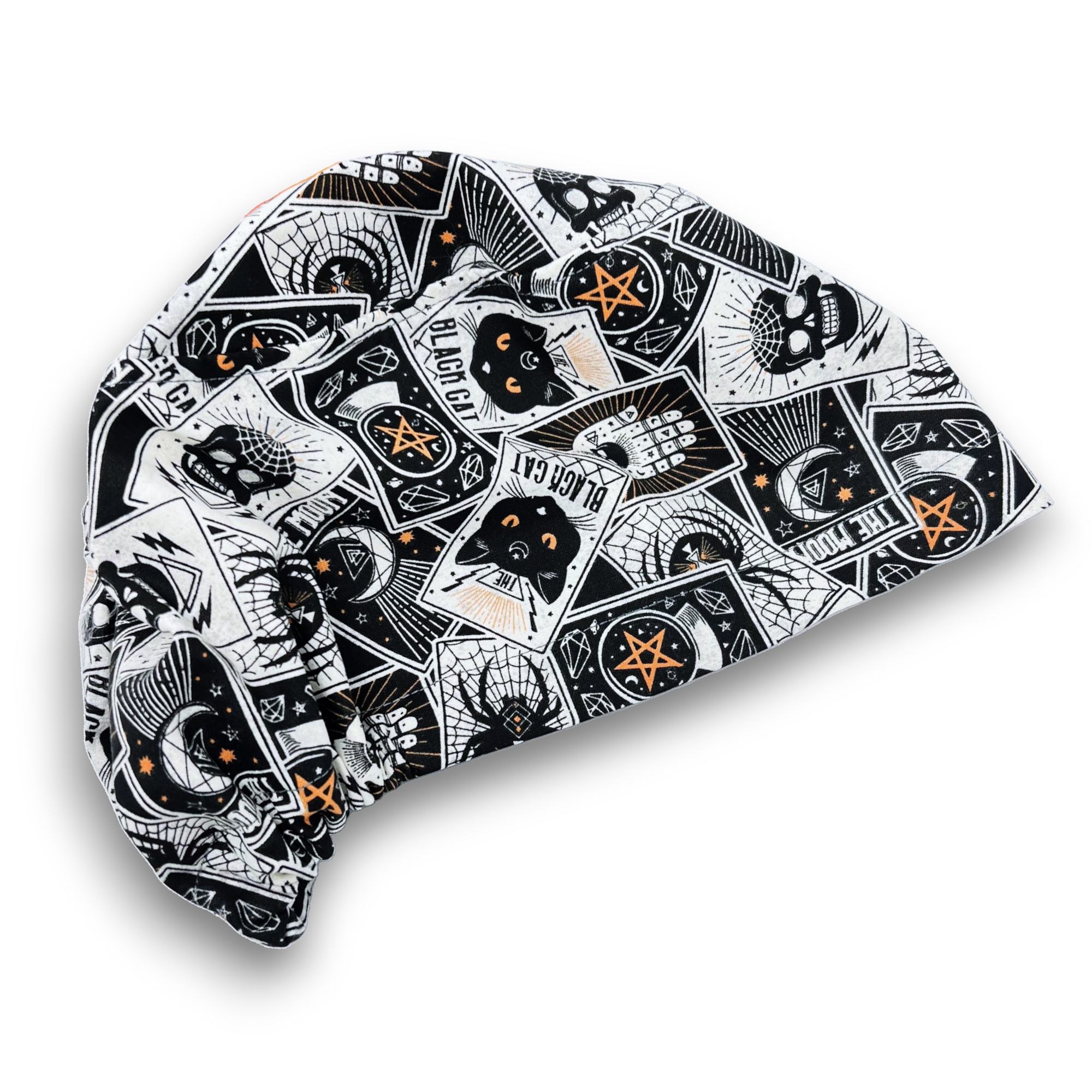 Halloween Euro Scrub Cap for Women with Satin Lined Option by Paradise Caps.