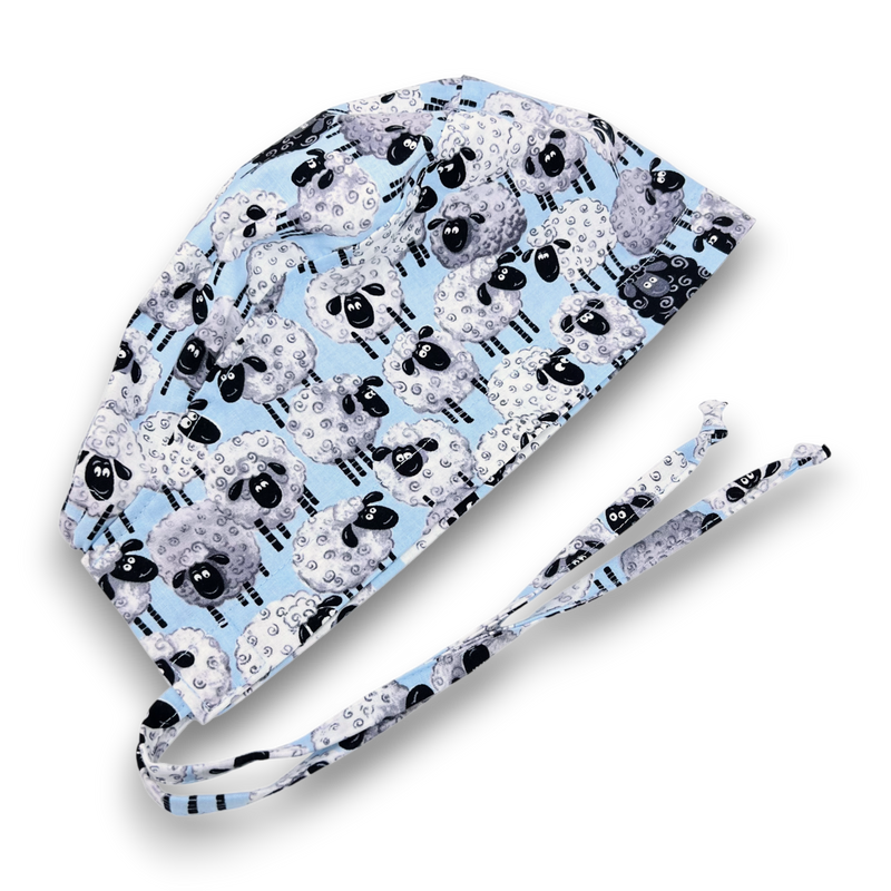 Sheep tie-back scrub cap for men — Paradise Caps
