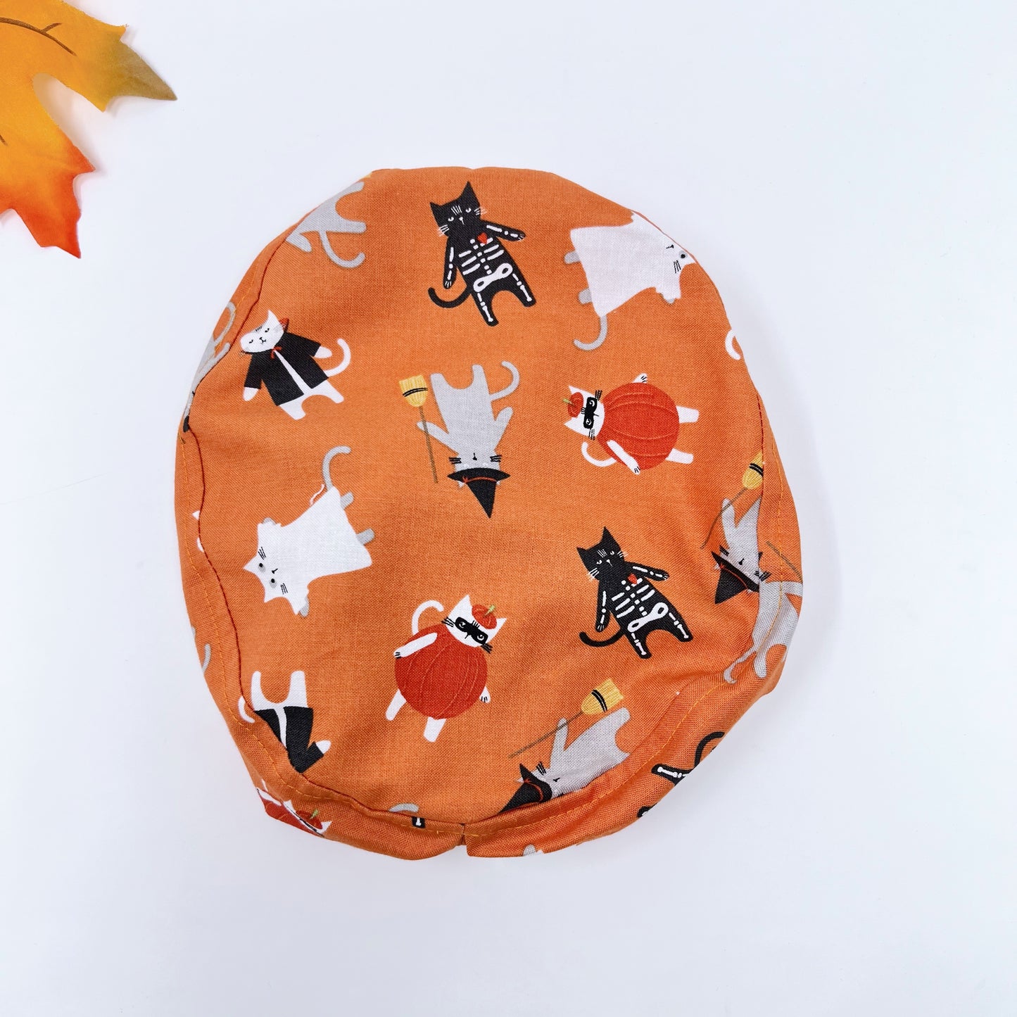 Halloween cats Euro Scrub Cap for Women, Surgical cap Satin Lined Option