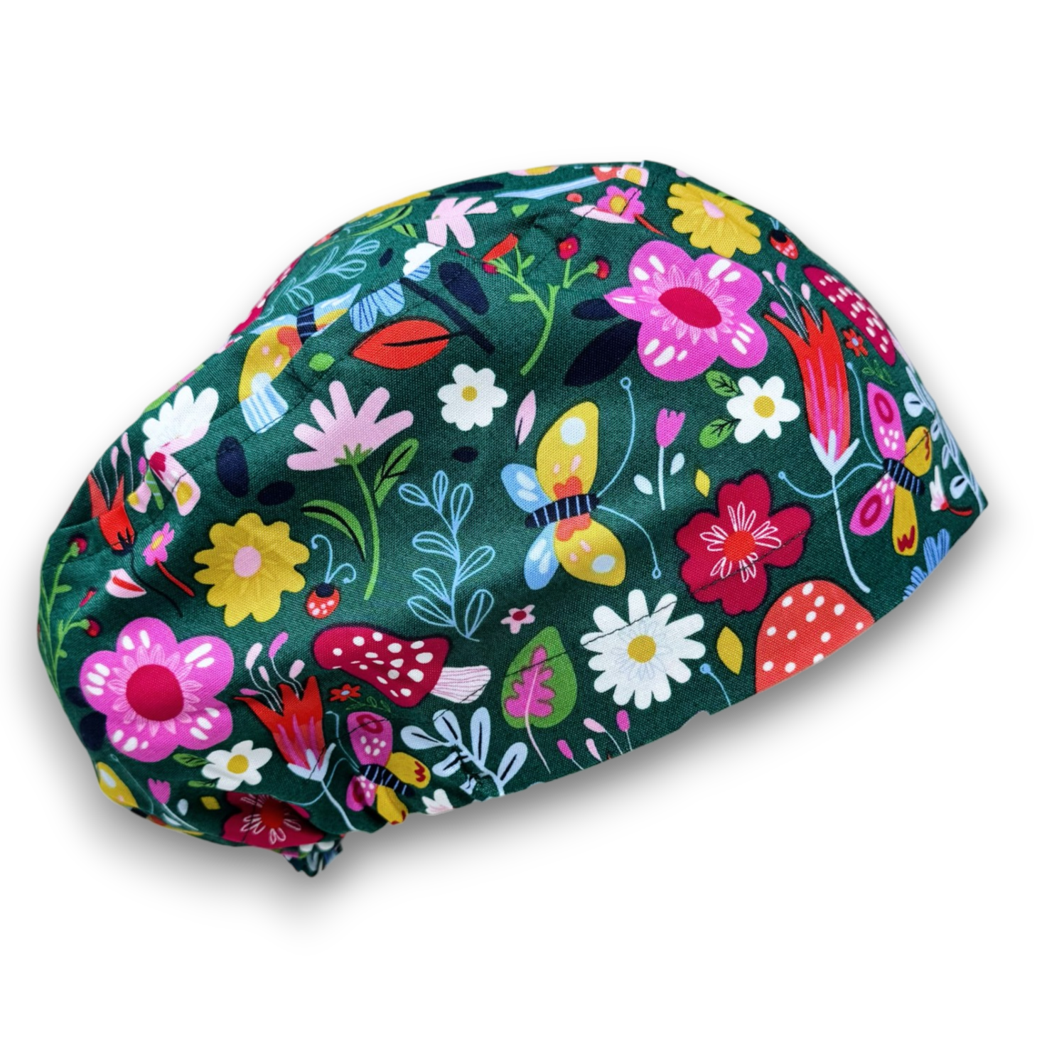 Mushroom Euro Scrub Cap for Women with Satin Lined Option by Paradise Caps.