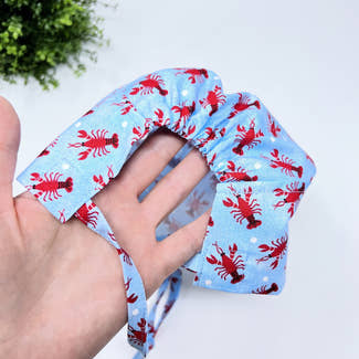Lobster Skull tie-back style surgical scrub cap for men by Paradise Caps.