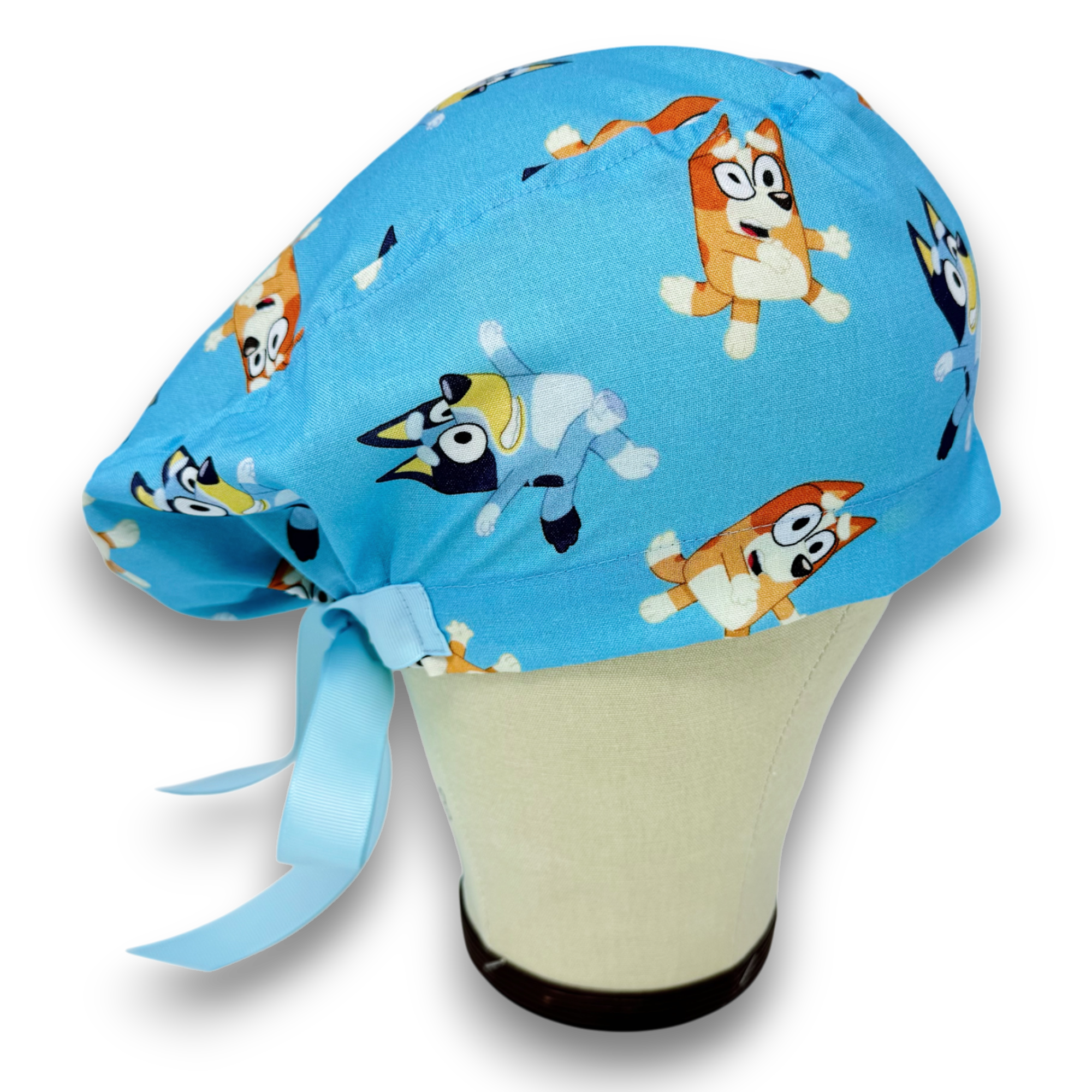 Funny Euro scrub cap with ties for Women by Paradise Caps. Euro PLUS style.