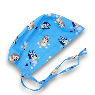 Funny Skull tie-back style surgical scrub cap for men by Paradise Caps.