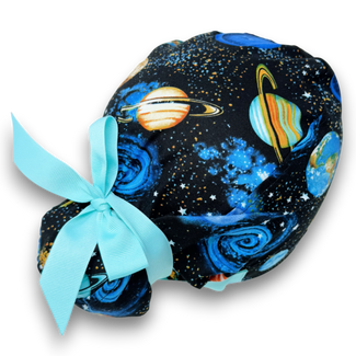 Celestial Euro scrub cap with ties for Women by Paradise Caps. Euro PLUS style.