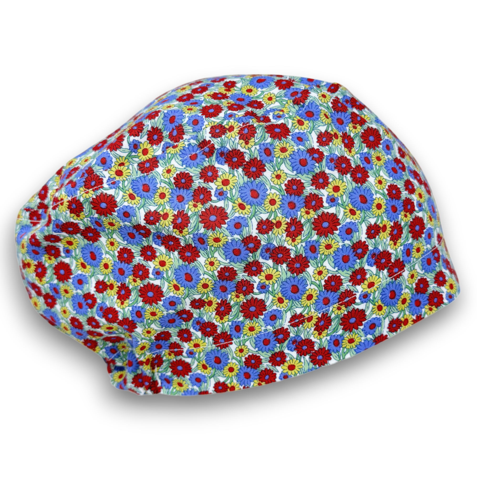 Summer Meadow Euro Scrub Cap for Women with Satin Lined Option by Paradise Caps.
