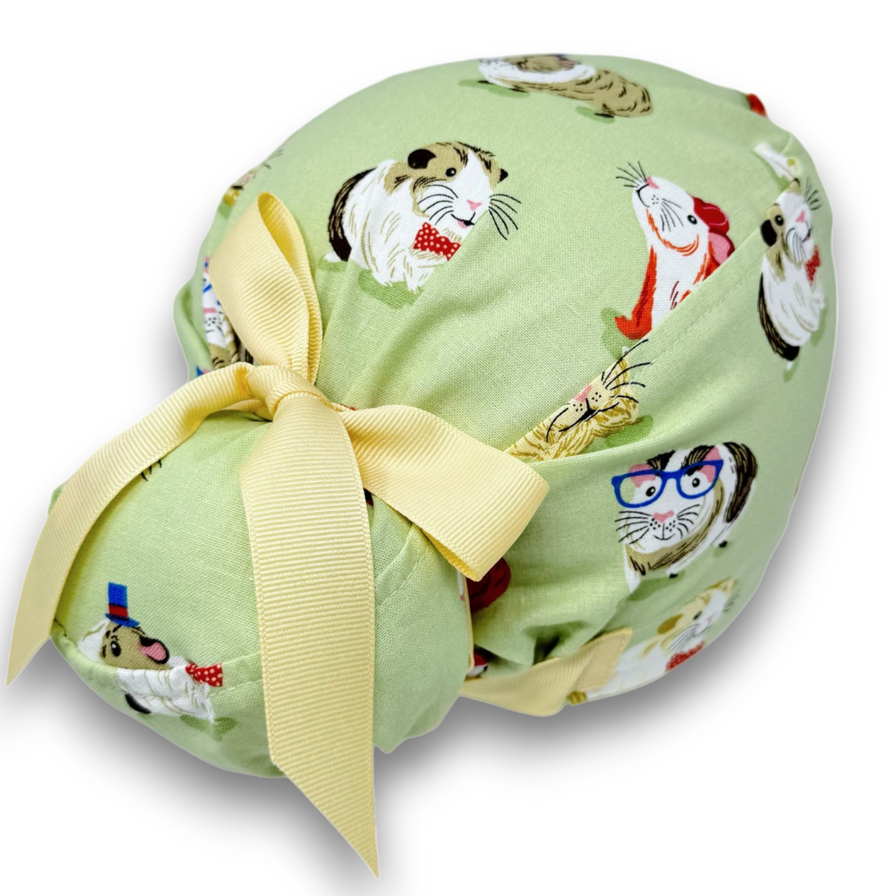 Guinea pig Euro scrub cap with ties for Women by Paradise Caps. Euro PLUS style.